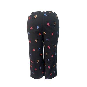 Coldwater Creek Womens Black Cropped Pants Butterfly Print Size 18